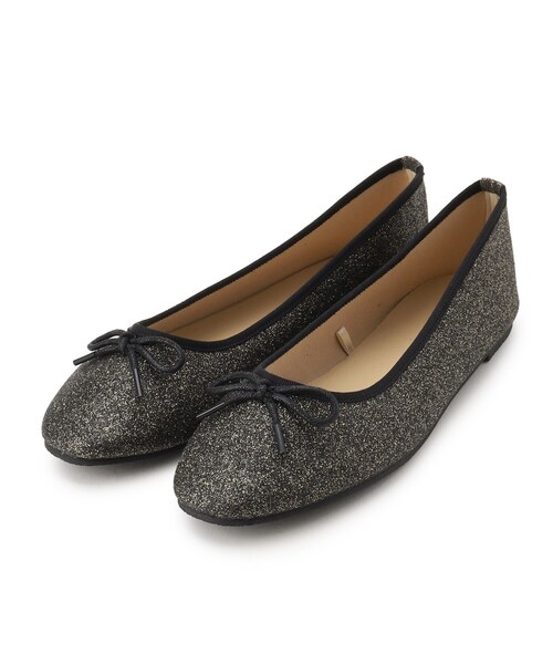 ITS'DEMO（イッツデモ）の「◆【M・Lサイズ展開／6色】ラウンドトゥバレエシューズ（パンプス・レディース・ブロンズ/ブラック系3/ブラック系/シルバー/ゴールド/ブラック・40/38）」の3枚目の写真