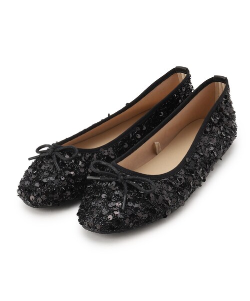 ITS'DEMO（イッツデモ）の「◆【M・Lサイズ展開／6色】ラウンドトゥバレエシューズ（パンプス・レディース・ブロンズ/ブラック系3/ブラック系/シルバー/ゴールド/ブラック・40/38）」の4枚目の写真