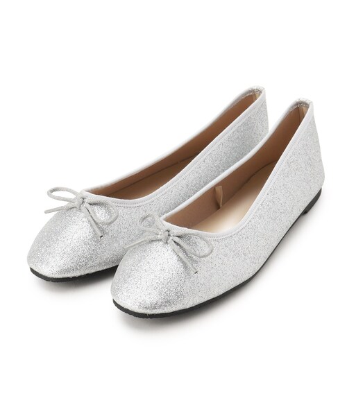 ITS'DEMO（イッツデモ）の「◆【M・Lサイズ展開／6色】ラウンドトゥバレエシューズ（パンプス・レディース・ブロンズ/ブラック系3/ブラック系/シルバー/ゴールド/ブラック・40/38）」の5枚目の写真