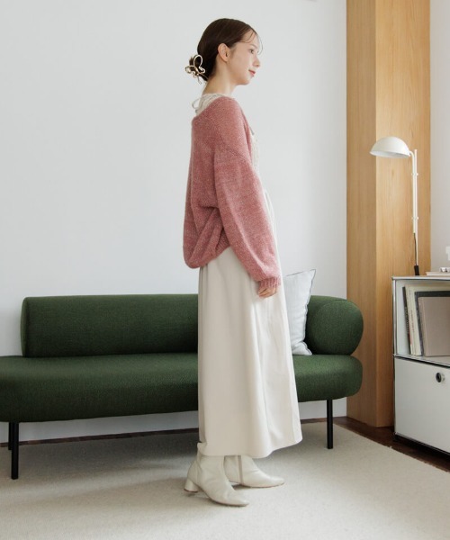 flower(フラワー)の「スパークルニットカーディガン(ニット/セーター・レディース・ホワイト/グレー/レッド・FREE)」の9枚目の写真