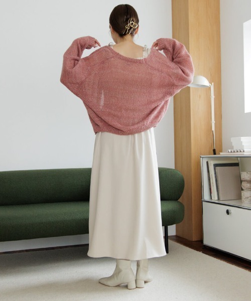 flower(フラワー)の「スパークルニットカーディガン(ニット/セーター・レディース・ホワイト/グレー/レッド・FREE)」の10枚目の写真