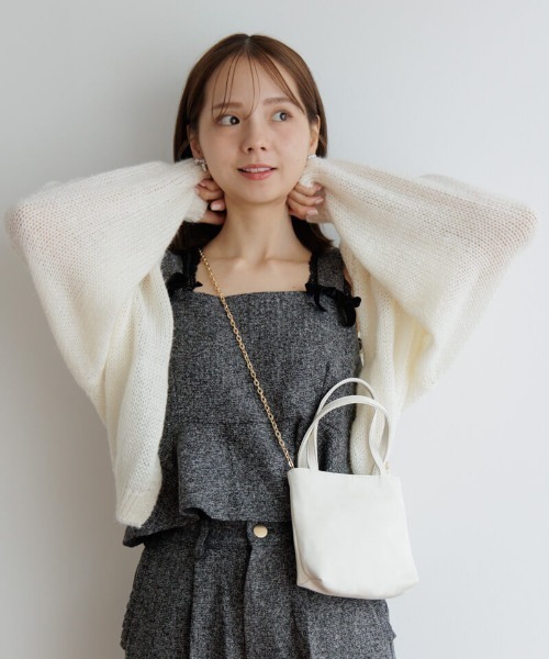 flower(フラワー)の「スパークルニットカーディガン(ニット/セーター・レディース・ホワイト/グレー/レッド・FREE)」の14枚目の写真