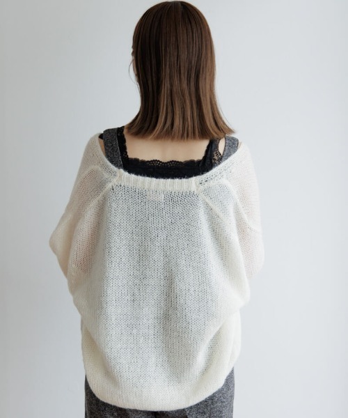 flower(フラワー)の「スパークルニットカーディガン(ニット/セーター・レディース・ホワイト/グレー/レッド・FREE)」の18枚目の写真