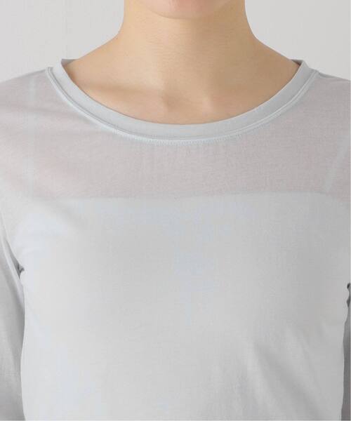 U by SPICK&SPAN(ユーバイスピックアンドスパン)の「≪追加≫C/NY シアートップス(Tシャツ/カットソー・レディース・ブルー/ブラック/アイボリー/ピンク・FREE)」の8枚目の写真