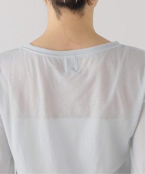 U by SPICK&SPAN(ユーバイスピックアンドスパン)の「≪追加≫C/NY シアートップス(Tシャツ/カットソー・レディース・ブルー/ブラック/アイボリー/ピンク・FREE)」の9枚目の写真