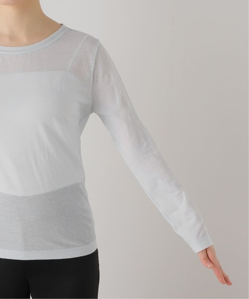 U by SPICK&SPAN(ユーバイスピックアンドスパン)の「≪追加≫C/NY シアートップス(Tシャツ/カットソー・レディース・ブルー/ブラック/アイボリー/ピンク・FREE)」の10枚目の写真