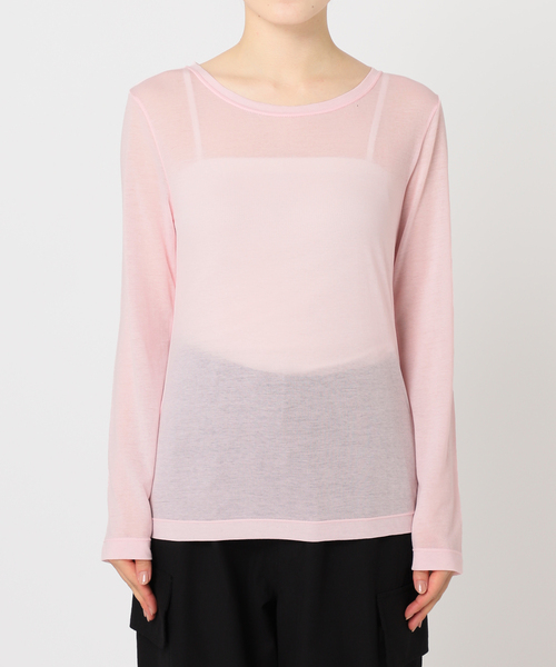 U by SPICK&SPAN(ユーバイスピックアンドスパン)の「≪追加≫C/NY シアートップス(Tシャツ/カットソー・レディース・ブルー/ブラック/アイボリー/ピンク・FREE)」の18枚目の写真