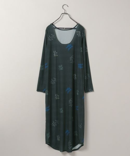 JEANASIS（ジーナシス）の「グラフィックシアーベロアワンピース/151394（ワンピース・レディース・グレー系その他/ホワイト系その他・FREE）」の3枚目の写真