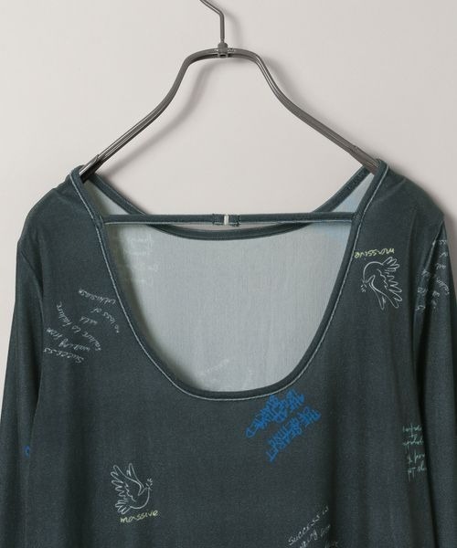 JEANASIS（ジーナシス）の「グラフィックシアーベロアワンピース/151394（ワンピース・レディース・グレー系その他/ホワイト系その他・FREE）」の8枚目の写真