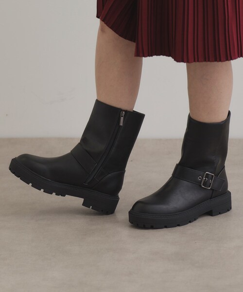 OPAQUE.CLIP（オペークドットクリップ）の「◆【抗菌防臭加工】エンジニアブーツ（ブーツ・レディース・ブラック・02/03）」の3枚目の写真