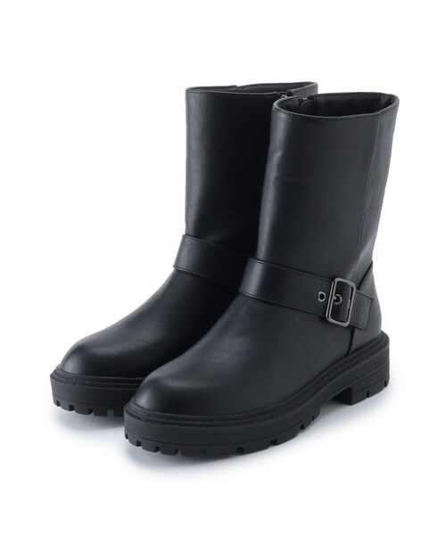 OPAQUE.CLIP（オペークドットクリップ）の「◆【抗菌防臭加工】エンジニアブーツ（ブーツ・レディース・ブラック・02/03）」の4枚目の写真