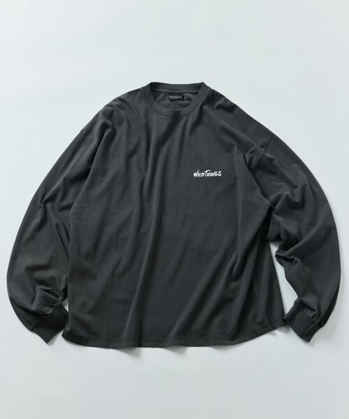 限定展開 WILD THINGS×FREAK'S STORE/ワイルドシングス 別注 ピグメント ワンポイントロゴ ロングスリーブTシャツ（Tシャツ/カットソー）｜FREAK'S STORE（フリークスストア）