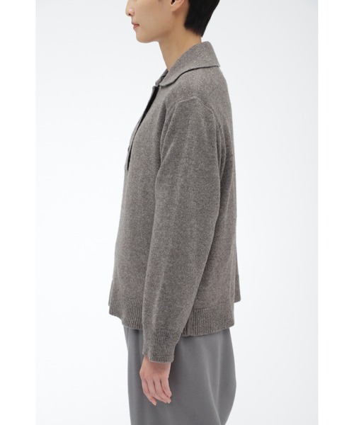 MHL.（エムエイチエル）の「WASHABLE DRY WOOL（ニット/セーター・レディース・ネイビー/グレー・2）」の6枚目の写真