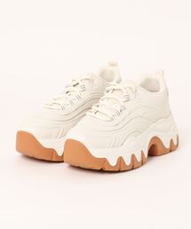 《厚底ボリュームソール》レディース ダッドスニーカー 脚長効果 歩きやすい 春夏秋冬