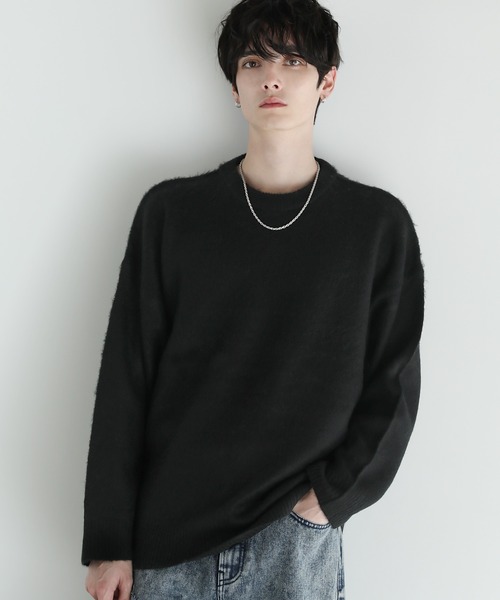 ASTRONOMY(アストロノミー)の「Buyer's Select/モヘアタッチマルチカラークルーネックニット(ニット/セーター・メンズ・ブラック/ブラック系5/ブラック系7/ブラック系8/ブラウン系2/ワイン/ベージュ系3/ブラック系2/ホワイト系3/ブラック系/グレー系その他4/マスタード/ホワイト系8/ベージュ系2/ブラック系3/ブラウン系6/グレー系6/ホワイト/ホワイト系4・L/M)」の6枚目の写真