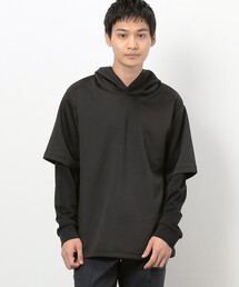 COMME CA ISM | ミリタリー フェイクレイヤード フードパーカー(パーカー)