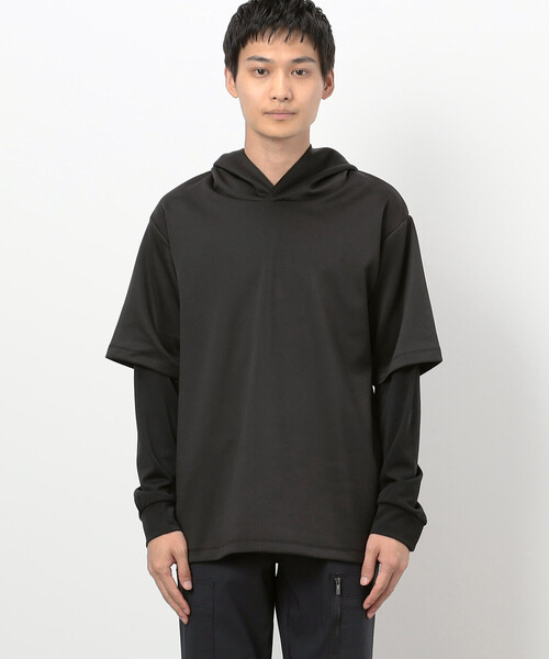 COMME CA ISM（コムサイズム）の「ミリタリー フェイクレイヤード フードパーカー（パーカー・メンズ・チャコール/ブラック・MEDIUM/LARGE）」の6枚目の写真