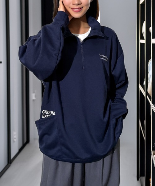 ハーフ ジップ 韓国 韓国人気 SATUR Fleece Half Zip-up ハーフジップ 