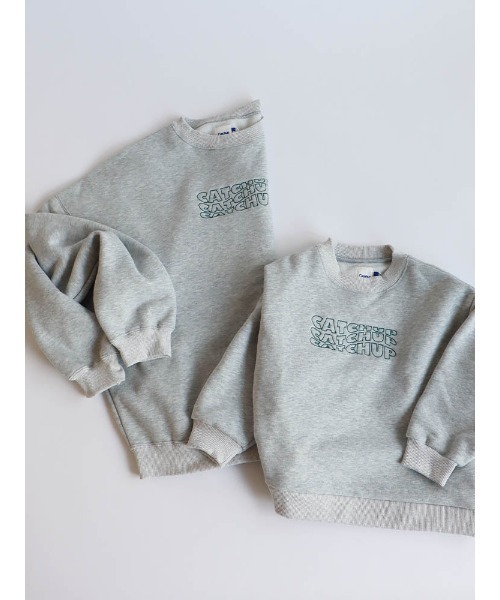 Catchup(ケチャップ)の「【Catchup】レタリング刺繍 裏起毛スウェット(大人サイズ)(Tシャツ/カットソー・レディース・ライトグレー/グリーン/チャコールグレー・XS/S/L/XL/M)」の3枚目の写真