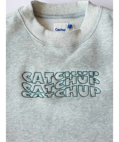 Catchup(ケチャップ)の「【Catchup】レタリング刺繍 裏起毛スウェット(大人サイズ)(Tシャツ/カットソー・レディース・ライトグレー/グリーン/チャコールグレー・XS/S/L/XL/M)」の6枚目の写真