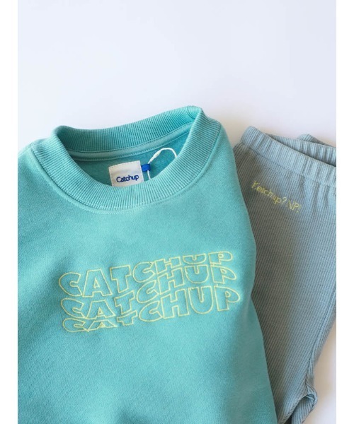 Catchup(ケチャップ)の「【Catchup】レタリング刺繍 裏起毛スウェット(大人サイズ)(Tシャツ/カットソー・レディース・ライトグレー/グリーン/チャコールグレー・XS/S/L/XL/M)」の8枚目の写真