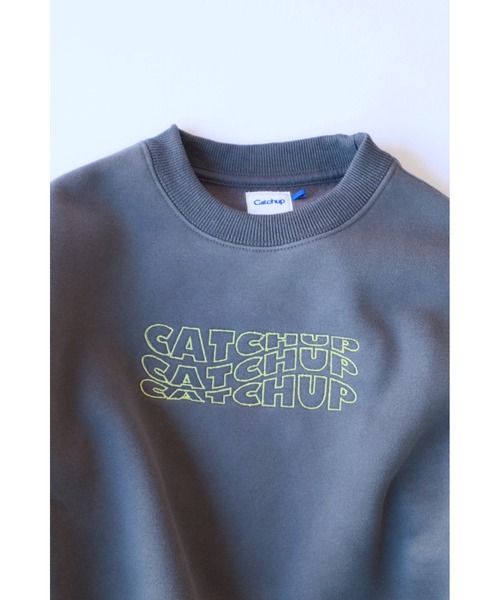 Catchup(ケチャップ)の「【Catchup】レタリング刺繍 裏起毛スウェット(大人サイズ)(Tシャツ/カットソー・レディース・ライトグレー/グリーン/チャコールグレー・XS/S/L/XL/M)」の13枚目の写真