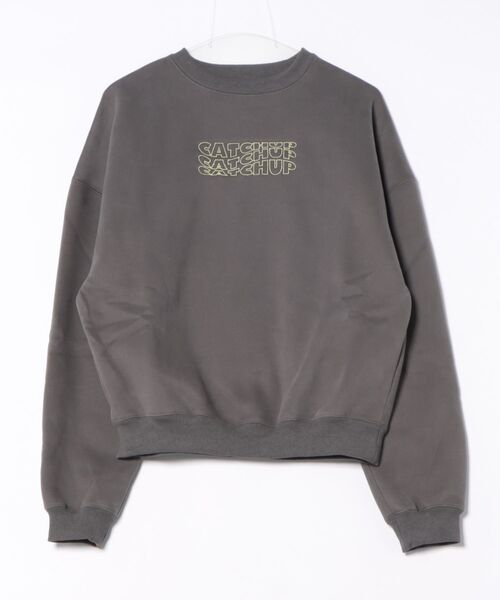 Catchup(ケチャップ)の「【Catchup】レタリング刺繍 裏起毛スウェット(大人サイズ)(Tシャツ/カットソー・レディース・ライトグレー/グリーン/チャコールグレー・XS/S/L/XL/M)」の18枚目の写真