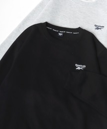 Reebok/リーボック 裏起毛 ワンポイント刺繍 クルーネックスウェットトレーナー レディース メンズ