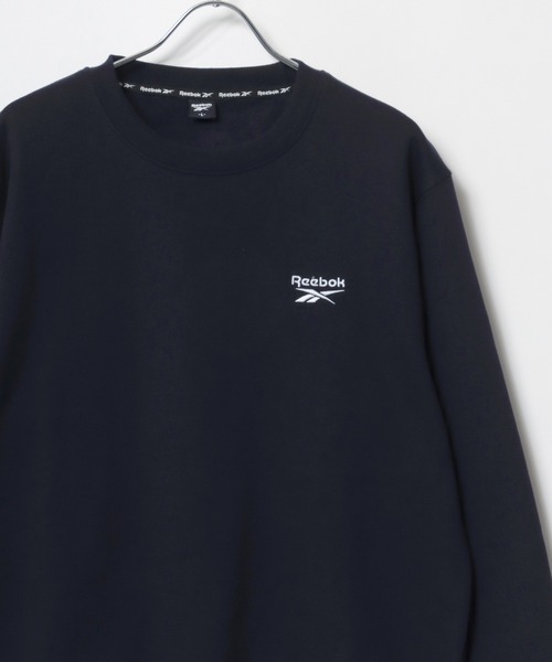 Reebok（リーボック）の「Reebok/リーボック 裏起毛 ワンポイント刺繍 クルーネックスウェットトレーナー レディース メンズ（スウェット・レディース・ネイビー/ホワイト/ライトグレー/ブラック・L/LL/M）」の15枚目の写真