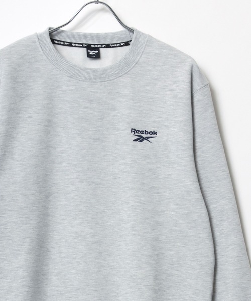 Reebok（リーボック）の「Reebok/リーボック 裏起毛 ワンポイント刺繍 クルーネックスウェットトレーナー レディース メンズ（スウェット・レディース・ネイビー/ホワイト/ライトグレー/ブラック・L/LL/M）」の16枚目の写真