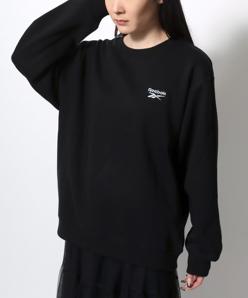 Reebok（リーボック）の「Reebok/リーボック 裏起毛 ワンポイント刺繍 クルーネックスウェットトレーナー レディース メンズ（スウェット・レディース・ネイビー/ホワイト/ライトグレー/ブラック・L/LL/M）」の20枚目の写真