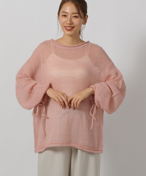 LAKOLE（ラコレ）の「モヘアライクシャーリングプルオーバー / 144445（ニット/セーター・レディース・チャコールグレー/ピンク/グリーン/アイボリー・FREE）」の4枚目の写真