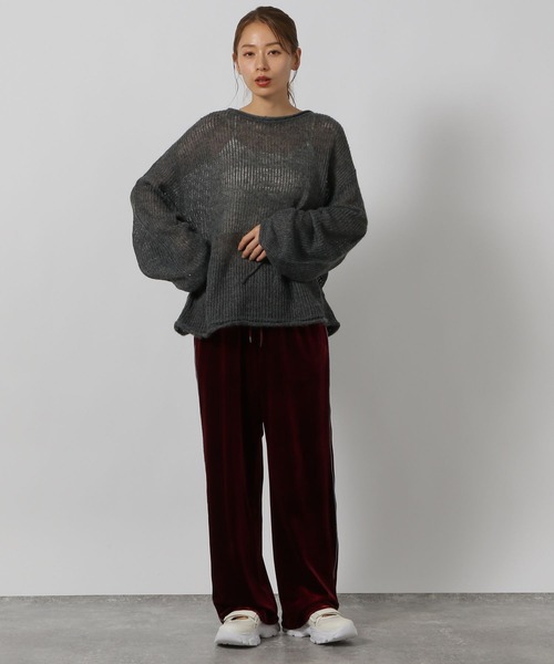 LAKOLE（ラコレ）の「モヘアライクシャーリングプルオーバー / 144445（ニット/セーター・レディース・チャコールグレー/ピンク/グリーン/アイボリー・FREE）」の11枚目の写真