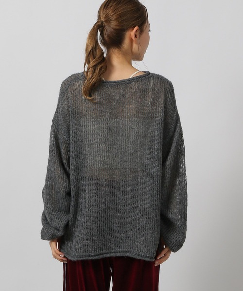 LAKOLE（ラコレ）の「モヘアライクシャーリングプルオーバー / 144445（ニット/セーター・レディース・チャコールグレー/ピンク/グリーン/アイボリー・FREE）」の15枚目の写真
