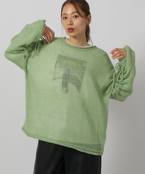 LAKOLE（ラコレ）の「モヘアライクシャーリングプルオーバー / 144445（ニット/セーター・レディース・チャコールグレー/ピンク/グリーン/アイボリー・FREE）」の20枚目の写真