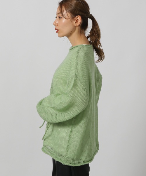 LAKOLE（ラコレ）の「モヘアライクシャーリングプルオーバー / 144445（ニット/セーター・レディース・チャコールグレー/ピンク/グリーン/アイボリー・FREE）」の22枚目の写真