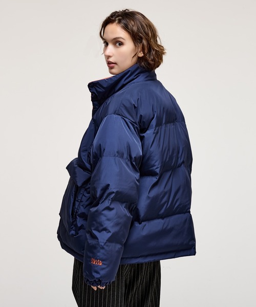 [新品] yuni／reversible jacquard ブルゾン AMBIDEX Store △cotton denim ノーカラー ブルゾン(F コン): yuni