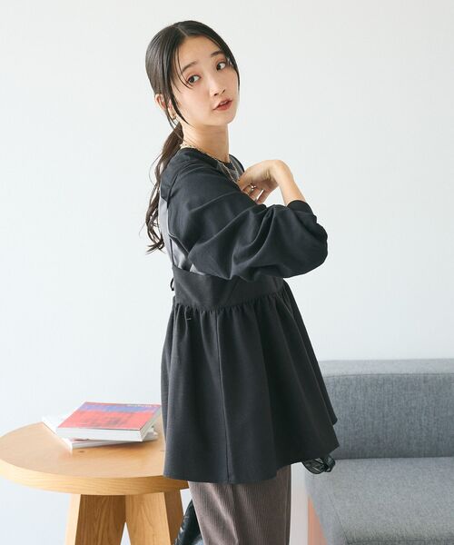 CRAFT STANDARD BOUTIQUE(クラフトスタンダードブティック)の「キャミトップス(ベスト・レディース・モカ/ブラック・FREE)」の6枚目の写真