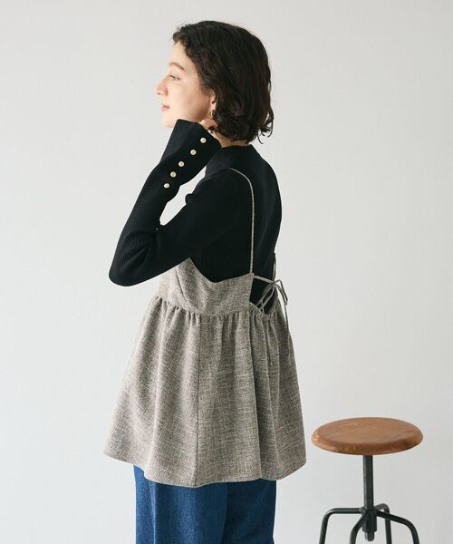 CRAFT STANDARD BOUTIQUE(クラフトスタンダードブティック)の「キャミトップス(ベスト・レディース・モカ/ブラック・FREE)」の10枚目の写真