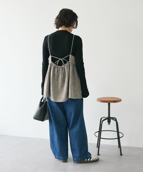 CRAFT STANDARD BOUTIQUE(クラフトスタンダードブティック)の「キャミトップス(ベスト・レディース・モカ/ブラック・FREE)」の14枚目の写真