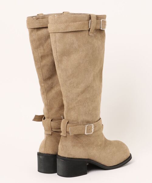 Port（ポート）の「【 antique andico / アンティーク アンディコ 】 スエード ベルト ロングブーツ / ミディアムブーツ #_（ブーツ・レディース・ブラック/ベージュ・M/L）」の13枚目の写真