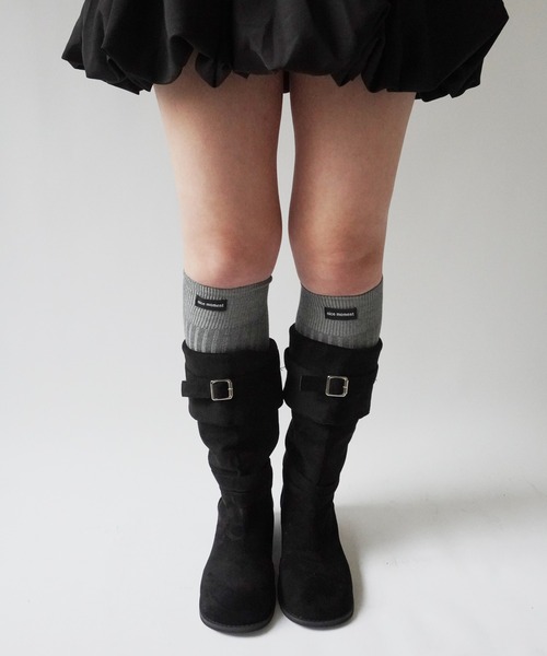 Port（ポート）の「【 antique andico / アンティーク アンディコ 】 スエード ベルト ロングブーツ / ミディアムブーツ #_（ブーツ・レディース・ブラック/ベージュ・M/L）」の15枚目の写真