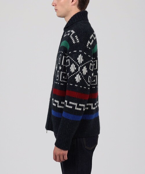 TOMORROWLAND （トゥモローランド）の「【別注】PENDLETON カシミヤ ショールカラー カウチンニット（ニット/セーター・メンズ・ブラウン系その他/ネイビー・M/S）」の5枚目の写真
