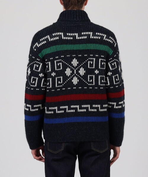 TOMORROWLAND （トゥモローランド）の「【別注】PENDLETON カシミヤ ショールカラー カウチンニット（ニット/セーター・メンズ・ブラウン系その他/ネイビー・M/S）」の6枚目の写真