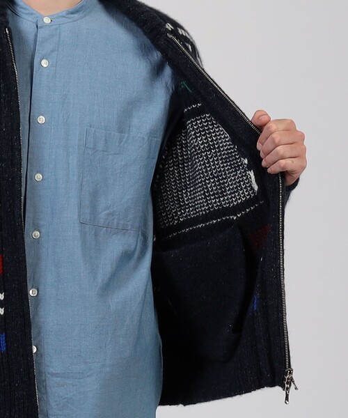 TOMORROWLAND （トゥモローランド）の「【別注】PENDLETON カシミヤ ショールカラー カウチンニット（ニット/セーター・メンズ・ブラウン系その他/ネイビー・M/S）」の7枚目の写真