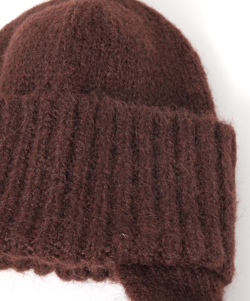 studio CLIP(スタディオクリップ)の「耳当て付きニットワッチ(ニットキャップ/ビーニー・レディース・アイボリー/ブラウン・FREE)」の13枚目の写真