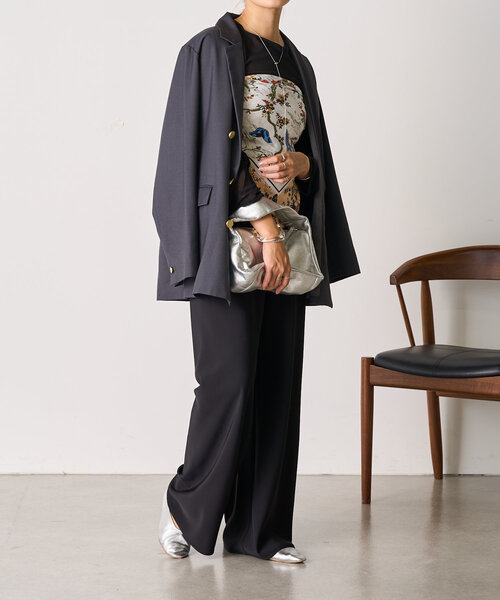 SHENERY（シーナリー）の「ダブルジャケット（テーラードジャケット・レディース・グレー/ネイビー・38/36）」の7枚目の写真