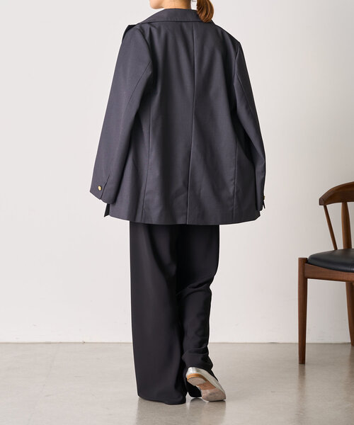 SHENERY（シーナリー）の「ダブルジャケット（テーラードジャケット・レディース・グレー/ネイビー・38/36）」の11枚目の写真