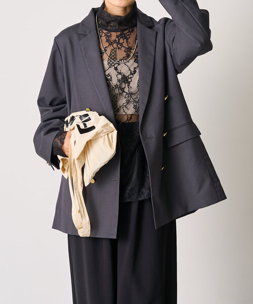 SHENERY（シーナリー）の「ダブルジャケット（テーラードジャケット・レディース・グレー/ネイビー・38/36）」の15枚目の写真