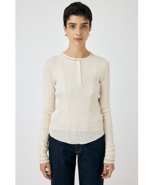 2着⭐️マウジー⭐️HENRY NECK ロングスリーブTシャツ セール】HENRY NECK ロングスリーブTシャツ(Tシャツ/カットソー
